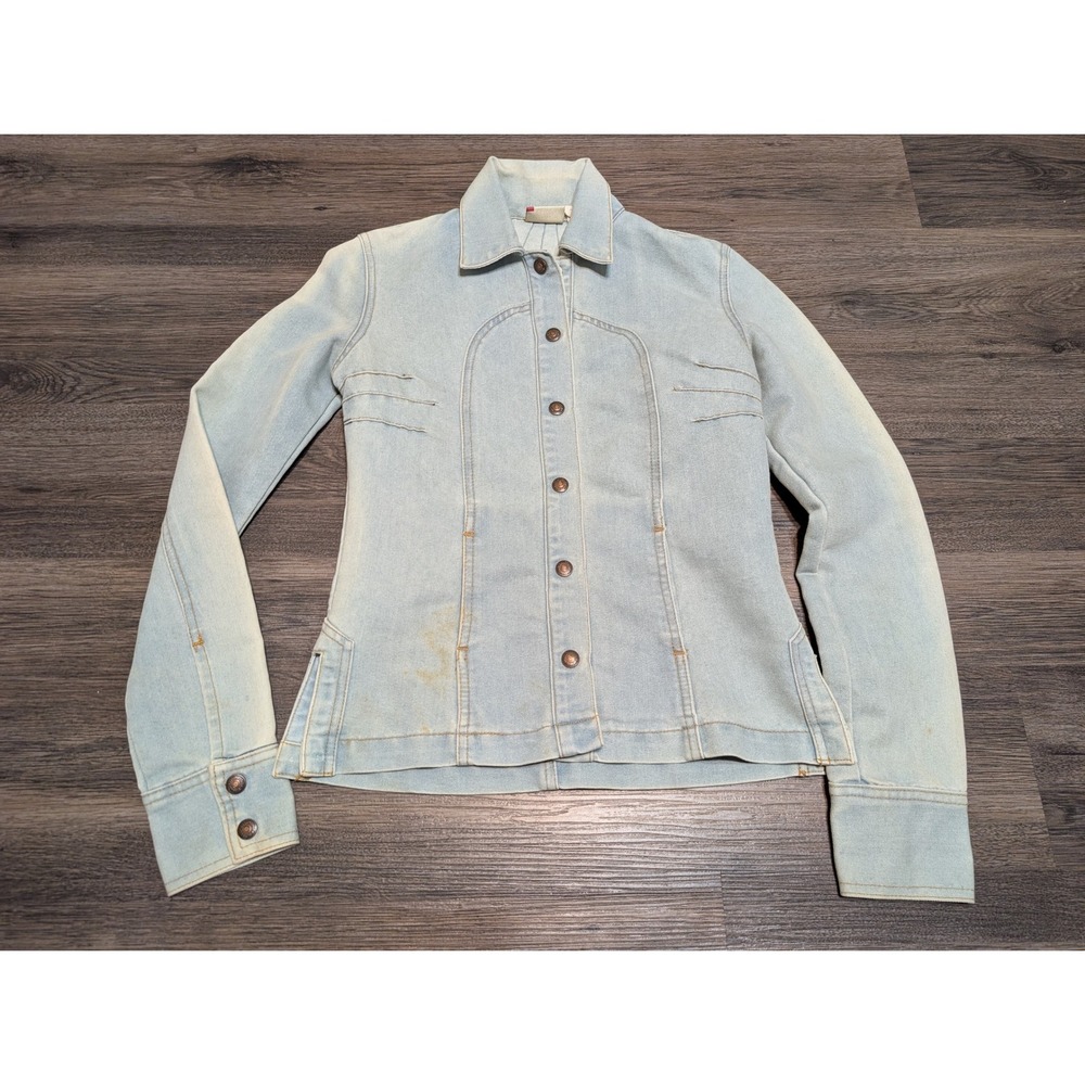 Levi's Red Tab Denim Jacket Light‎ Wash Distressed  Made in USA Size S READ